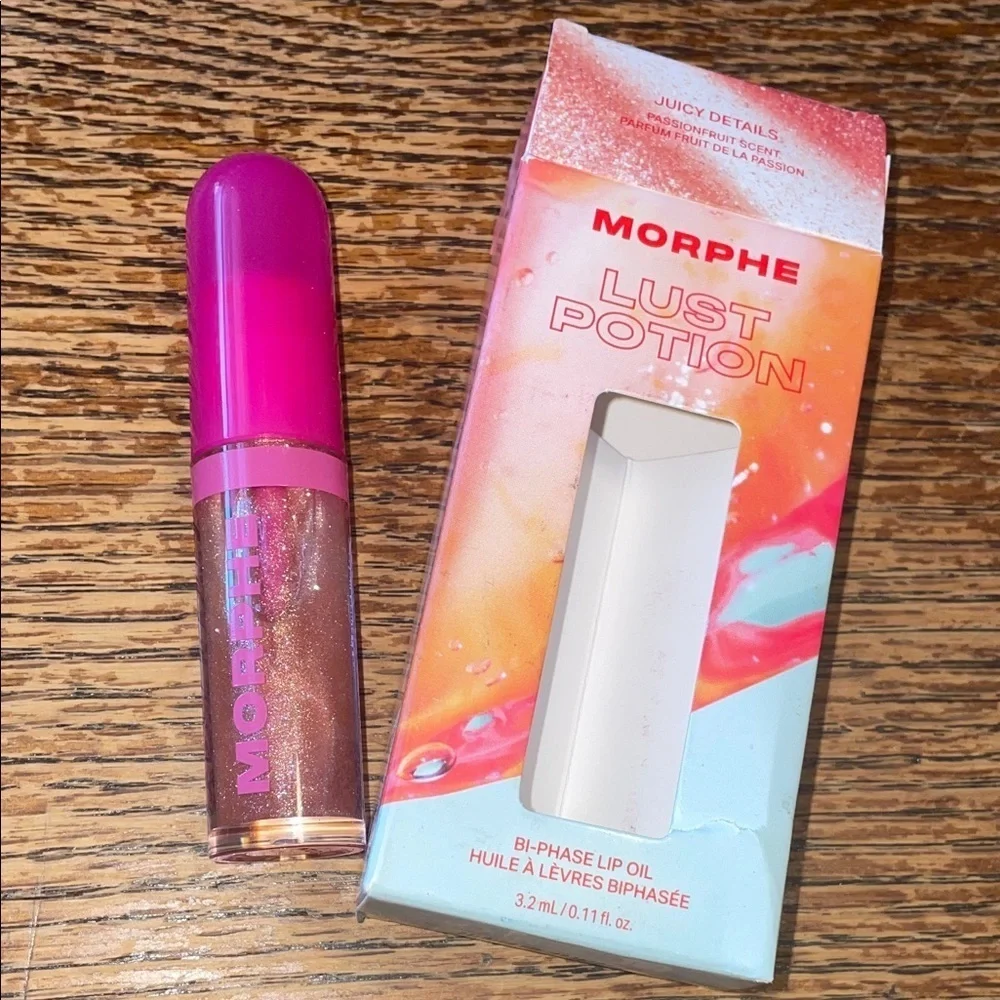 Morphe Lust Potion Lip Oil - Vibrant Pink and Rich Brown